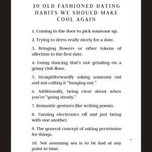 old fashion dating