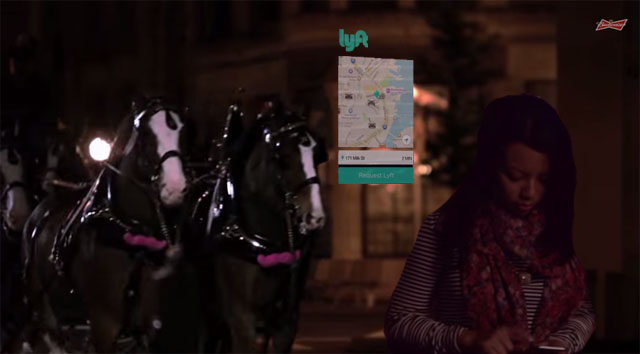 New Budweiser Commercial features Budweiser Clydesdales and Lyft