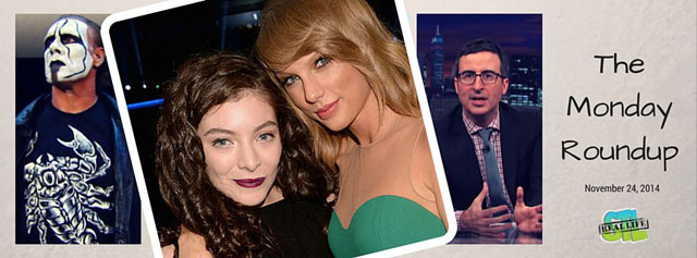 Taylor Swift and Lorde at the American Music Awards, John Oliver hates turkeys, Sting makes WWE dbut at Survivor Series
