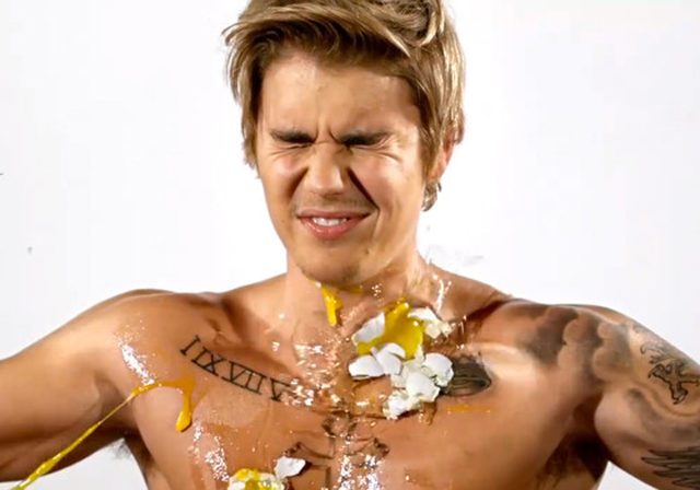 Justin Bieber pelted with eggs in promo for Bieber Roast on Comedy Central