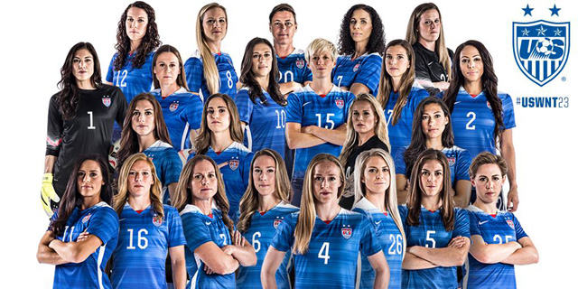The 2015 U.S. Women's National Team ready to take on Colombia