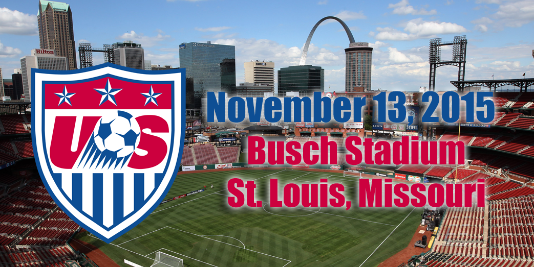 The U.S. Men's National Team will play a 2018 World Cup qualifier at Busch Stadium in St. Louis in November.