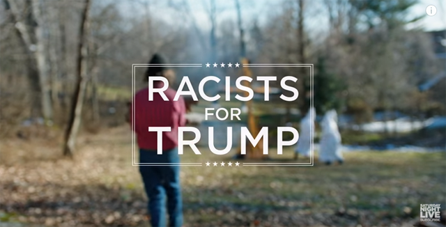 Saturday Night Live "Racists For Trump" sketch mocks Trump voters