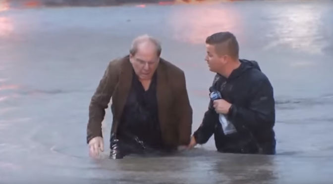 Houston Reporter Helps Rescue Man From Floodwaters