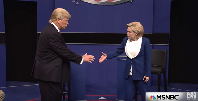 Alec Baldwin as Donald Trump in Saturday Night Live skit