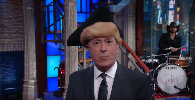 Stephen Colbert explains the Trump-Hamilton feud in a hip-hop musical.
