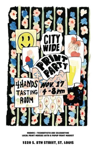The Citywide Print Party at the 4 Hands Brewery Tasting Room is just one of the many events this weekend in our St. Louis Weekend Events Guide.