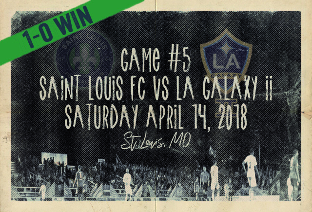 Saint Louis FC beat LA Galaxy II 1-0 over the weekend. STLFC ends a three-game homestand in St. Louis with two wins and a draw.
