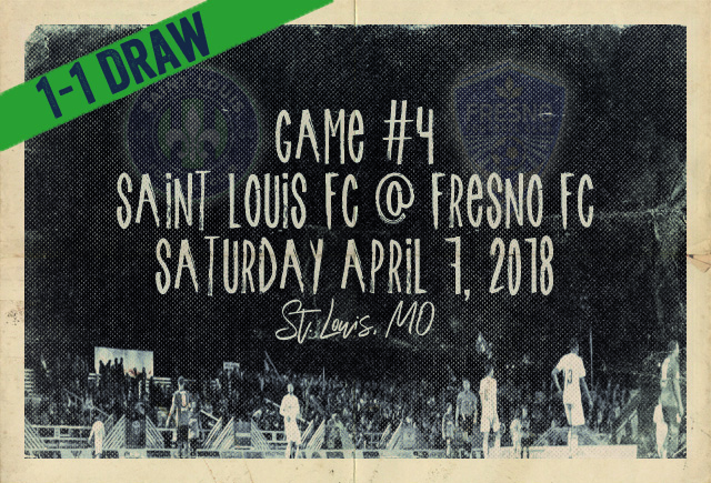 Saint Louis FC and Fresno FC played to a 1-1 draw on Saturday April 7 at Soccer Park in St. Louis.