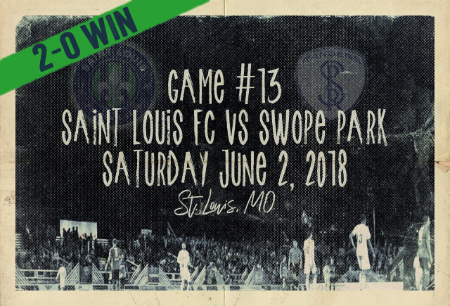 Saint Louis FC earned a 2-0 win over the visiting Swope Park Rangers Saturday at World Wide Technology Soccer Park. 